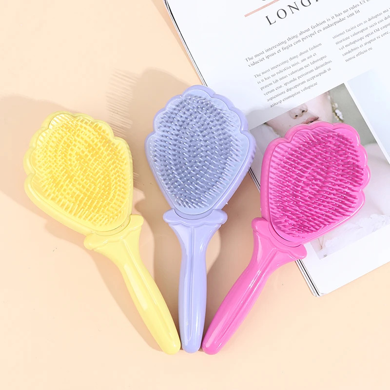 

Цветная Женская Массажная расческа, Милая женская расческа для длинных волос с защитой от узлов