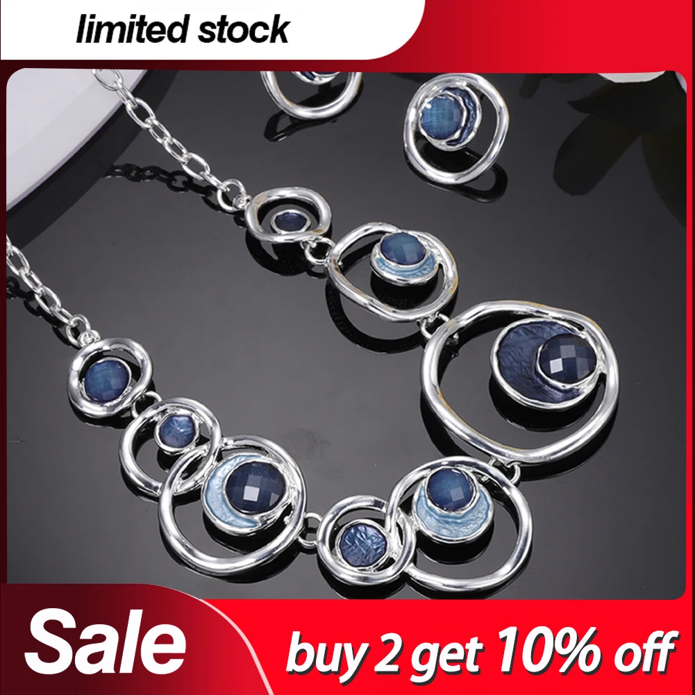 Sale Chain Necklaces Meicem Seven Colors Round Necklace Women Fashion Jewelry Alloy Metal Pendant Ne