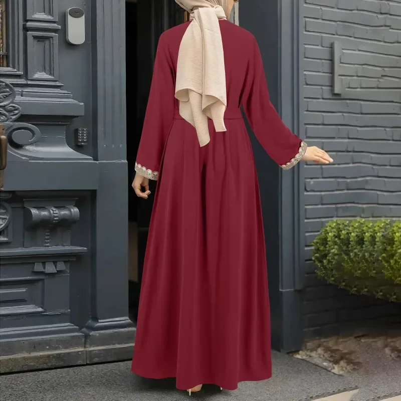 Элегантное вечернее платье Дубай Абая для женщин стильное мусульманское с