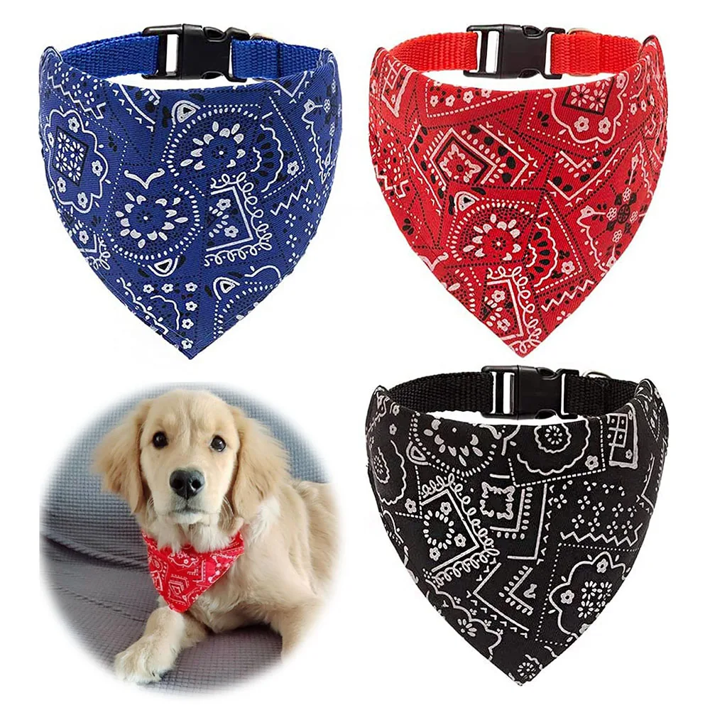 

Dog For Handkerchief Collars Large Dogs Dress-up Puppy Scarf Small Bandana Bibs Cat Medium Pet Adjustable Accessori Collar