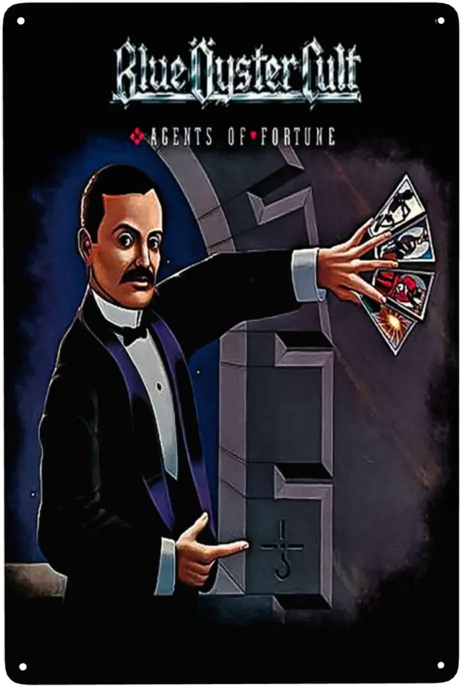 Металлическая жестяная вывеска Blue устричная рок Клубная сигарета новинка Ретро