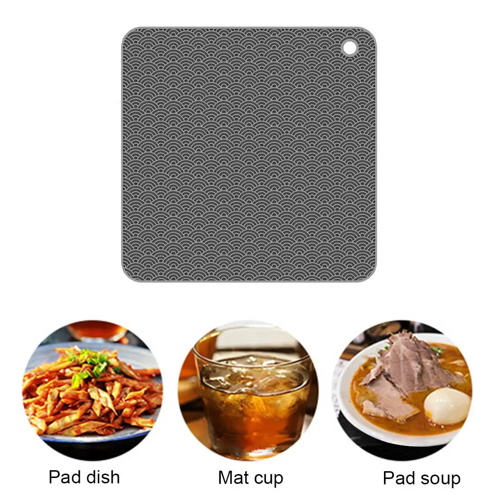 

Insulation Placemat Silicone Table Mat Coaster Non-Slip Kitchen Silicone Insulation Placemat Cup Heat-Resistant Pot Dish Pad 1pc