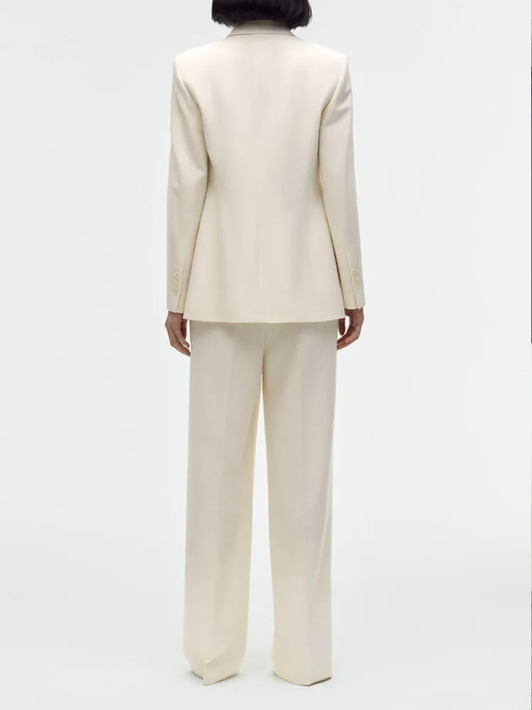 2023 spring new women's slim Rui Li sexy thin casual and versatile fashion double-breasted lapel long-sleeved blazer