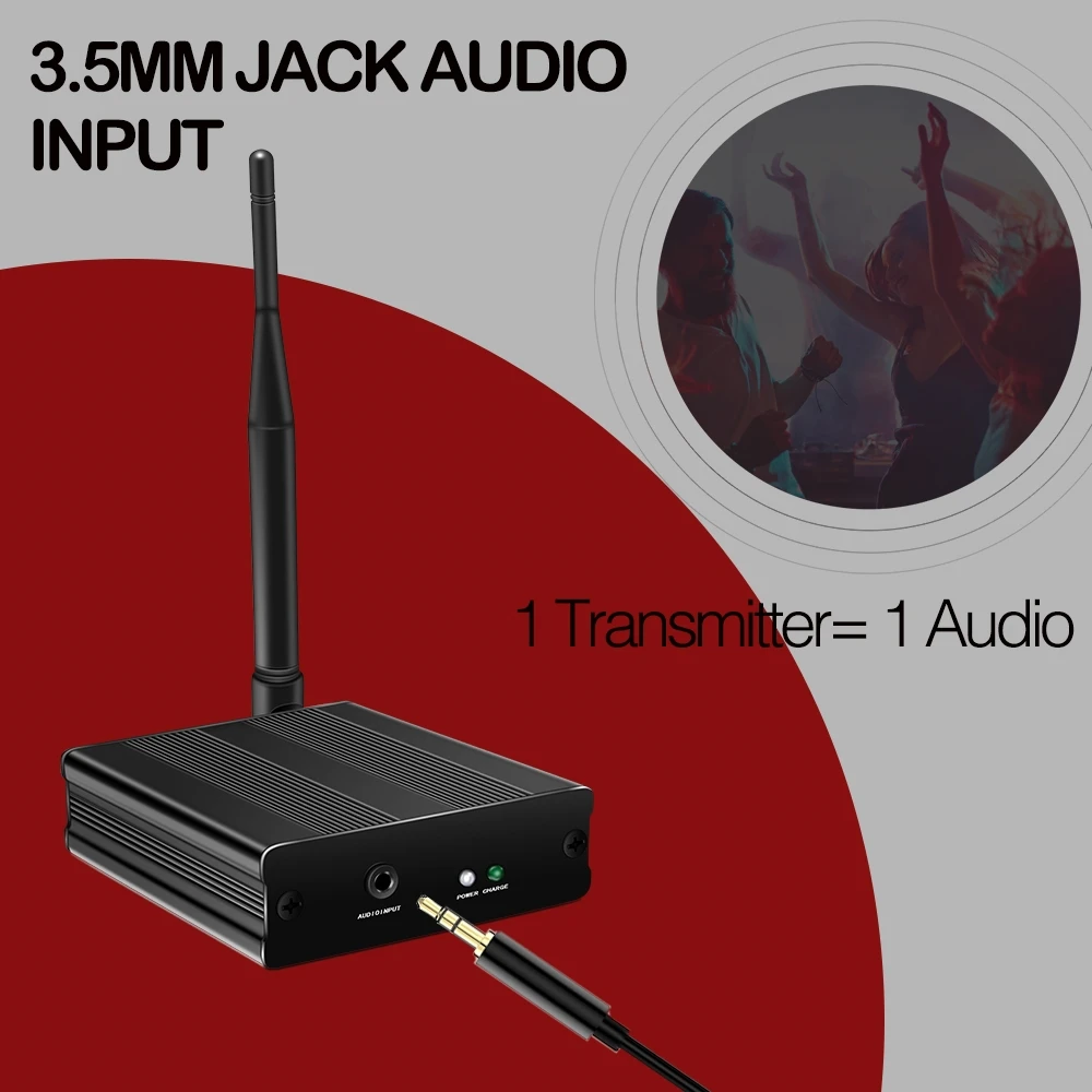 Беспроводные Bluetooth-наушники 500 м 3-канальные 50 складных наушников + передатчики 1/2/3