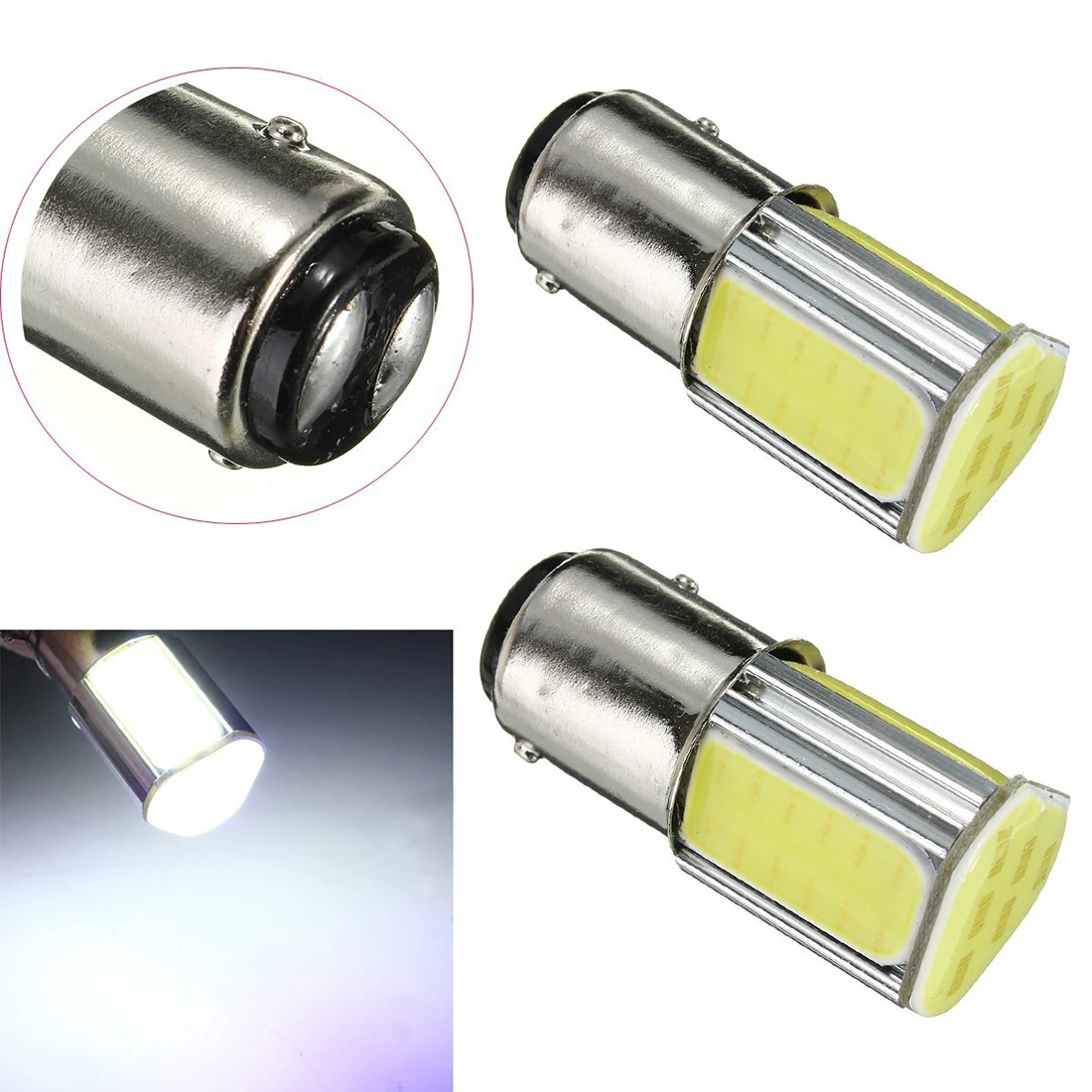 2x1157 BAY15D COB автомобильная лампа заднего хода