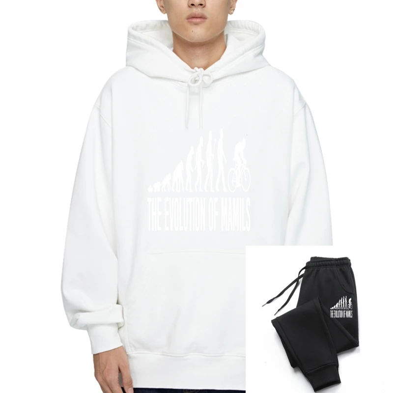 

Retro Pullovers Cycle MAMIL Evolution of Mamils MTB Mountain Biker Man Cotton Fleece T-Sweatshirt Hoodies New Style Men Popular