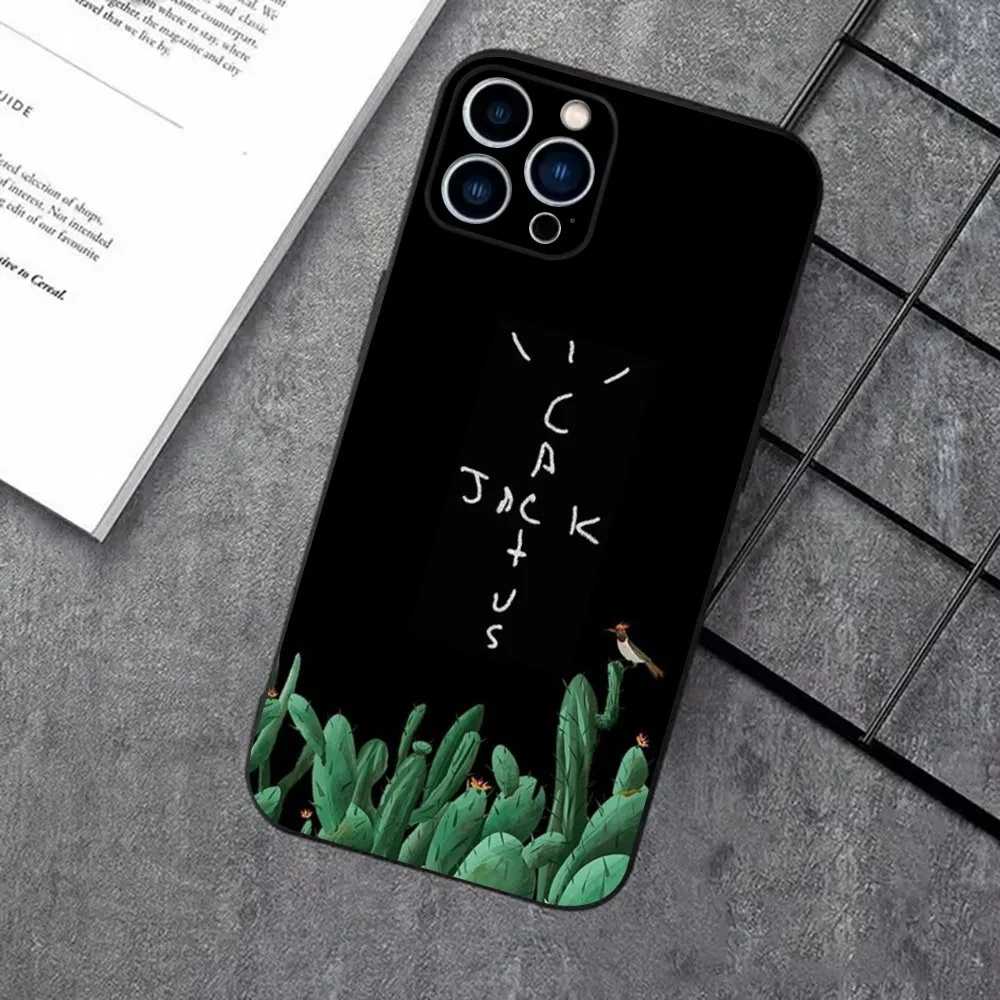 Чехол для телефона T-Travis Scott Cactus J-Jacks iPhone 16 15 14 13 12 11 Plus Pro Max XS X XR SE Mini 8 7 мягкий