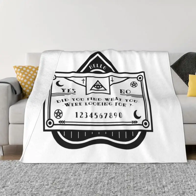 

Occult Ouija Spirit Board Blankets Warm Flannel Halloween Witchcraft Throw Blanket for Bedding Couch Bedspread