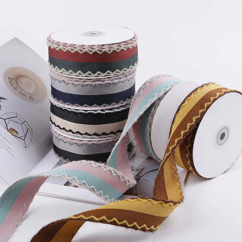 Плетеная саржевая лента с волнистыми краями 10 ярдов 25 мм 40 материалы ручной