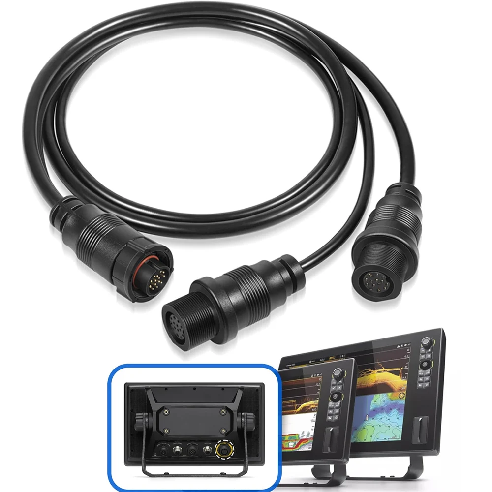 Фото Кабель-разветвитель 14 M ID SIDB Y 720111-1 для эхолотов Humminbird SOLIX/APEX/XPLORE, подключает боковые и 2D-трансдьюсеры №1