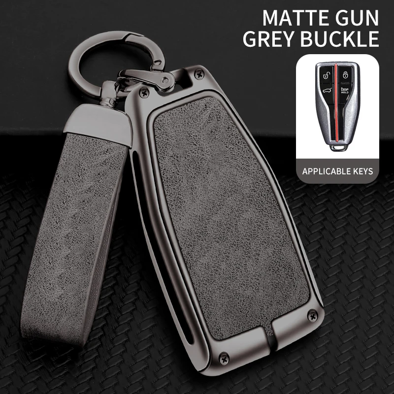 

Кожаный чехол для автомобильного ключа с дистанционным управлением из цинкового сплава, защитный чехол для Hongqi HS5 H5 H9 HS7 H7 L5 HS3 L9, автомобильные аксессуары