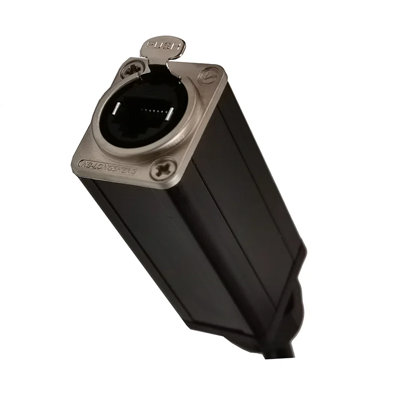 XLR Over 4 Channel 3-Pin Male Female to Single Ethernet - AES DMX RJ45 Cat5/Cat6 Audio Multi Network |