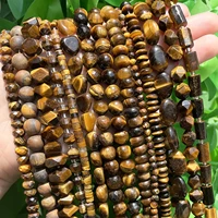 various styles natural yellow tiger eye stone beads irregular rondelle column spacer bead for jewelry diy making bracelet crafts