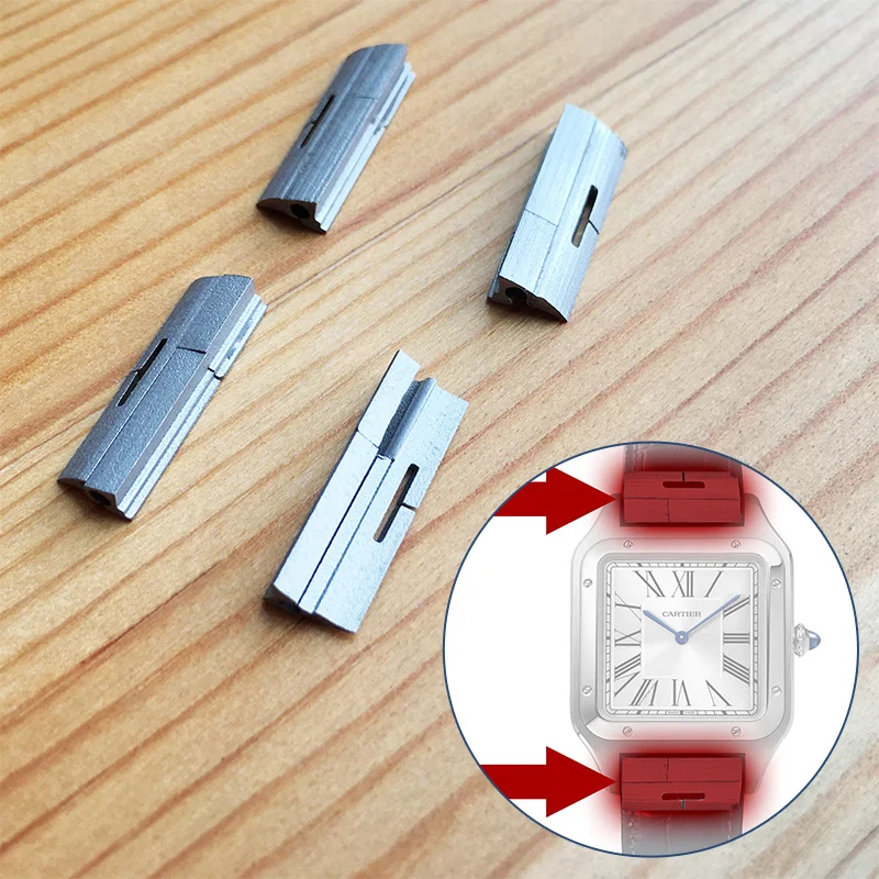 Ремешок с металлическими вставками внутри для автоматических часов Картье