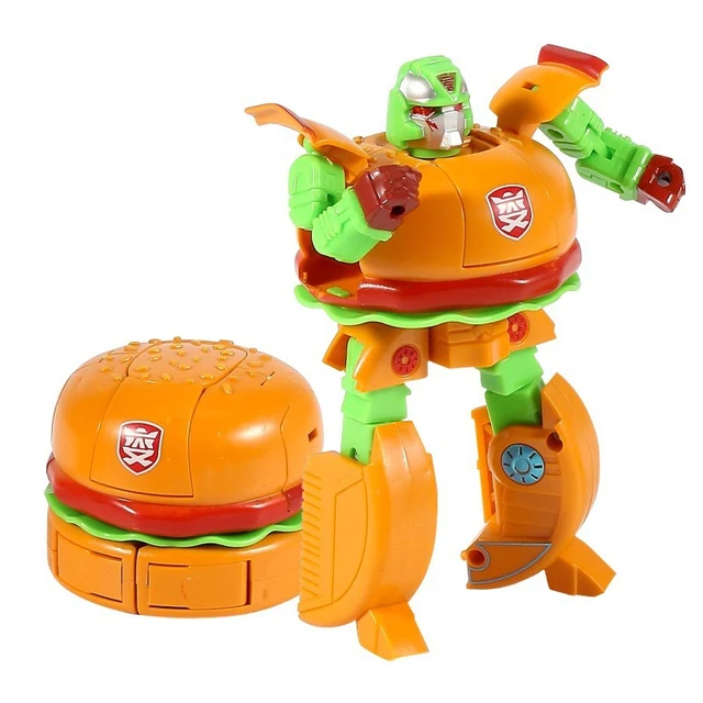 1 шт. экшн-фигурка робота-трансформера в виде гамбургера