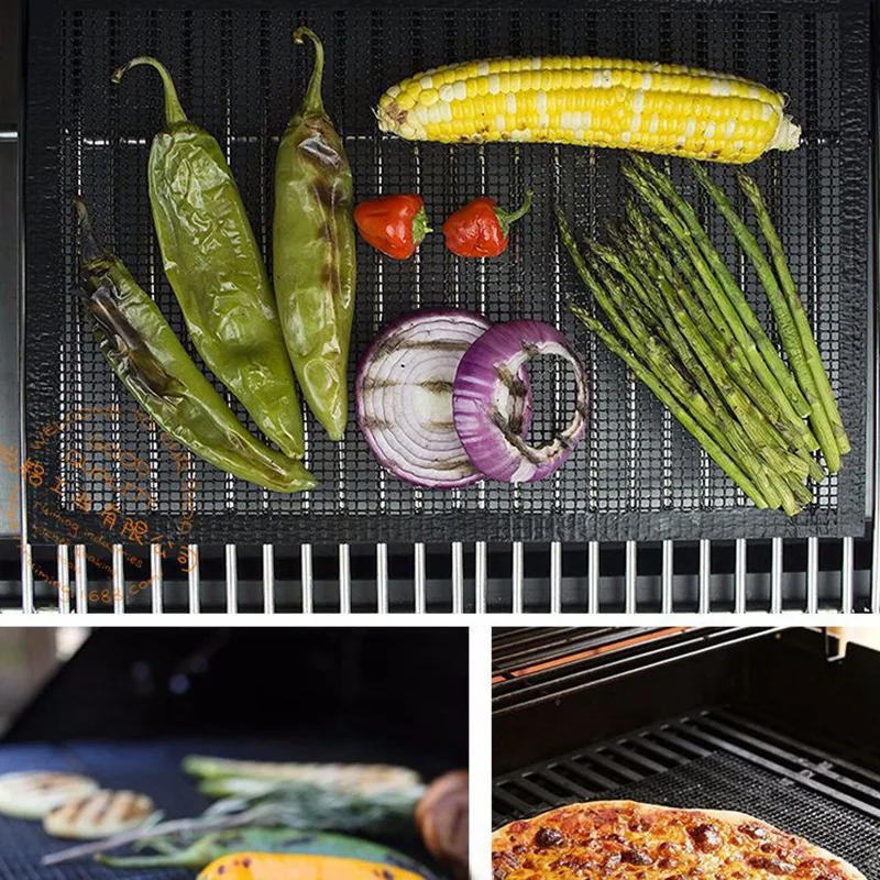 Антипригарный коврик для гриля и барбекю из стекловолокна сетчатая сетка