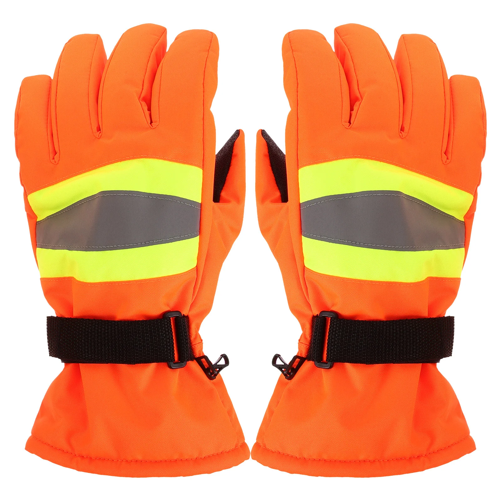 

1 Pair Outdoor Night Reflective Gloves Winter Warm Gloves Full Finger Gloves Reflective Outdoor Gloves
