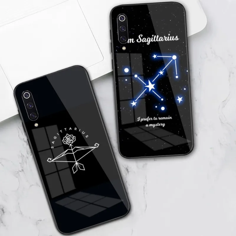 

Чехол для телефона со знаком Зодиака Стрелец астрологический для Xiaomi 13 12 11T 10 9 Lite Redmi Note 11 10 10S Pro 9 9A 8 PC стеклянный чехол Funda