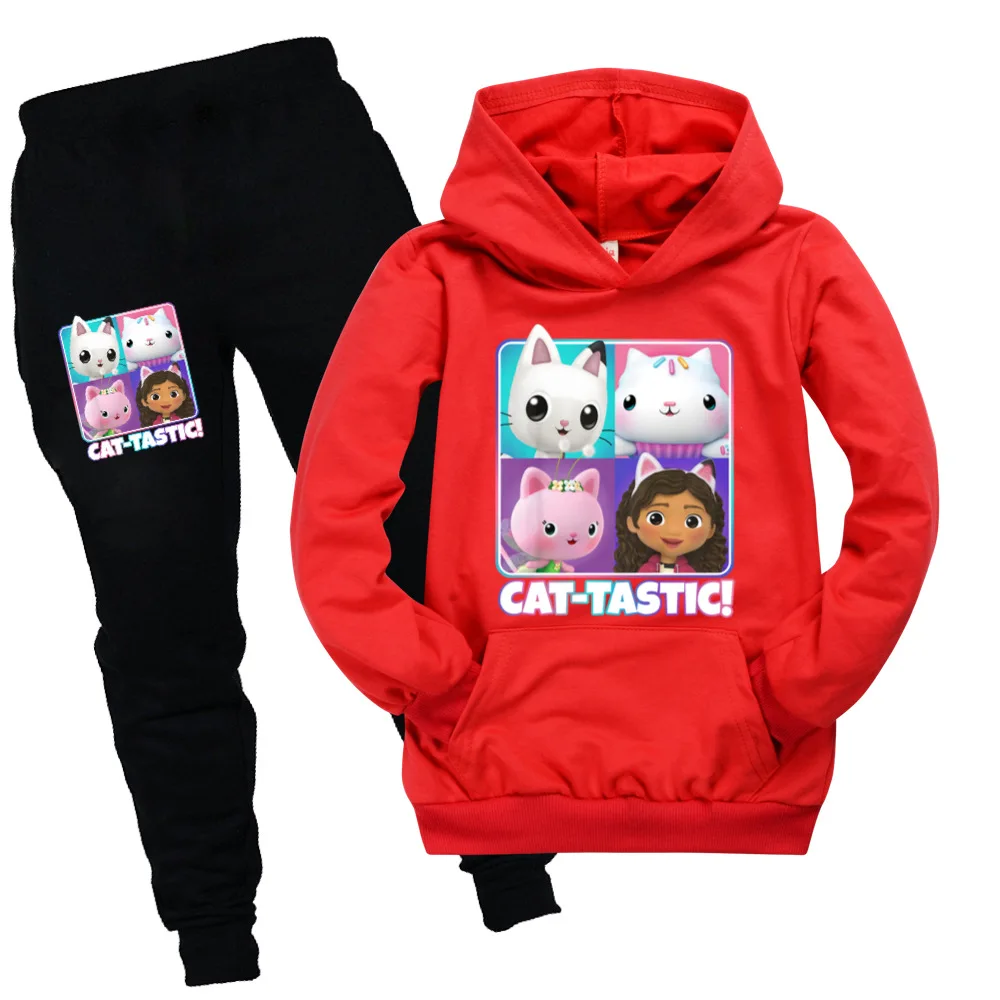Cute Gabbys Dollhouse Hoodie Boutique Kids Clothing Baby Boys Pullover Hoody Sweatshirt Top+Pants 2pcs Set Toddler Girls Outfits