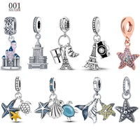 castle charms starfish pendant charm beads fit original pandora 925 silver charm bracelet diy jewelry making