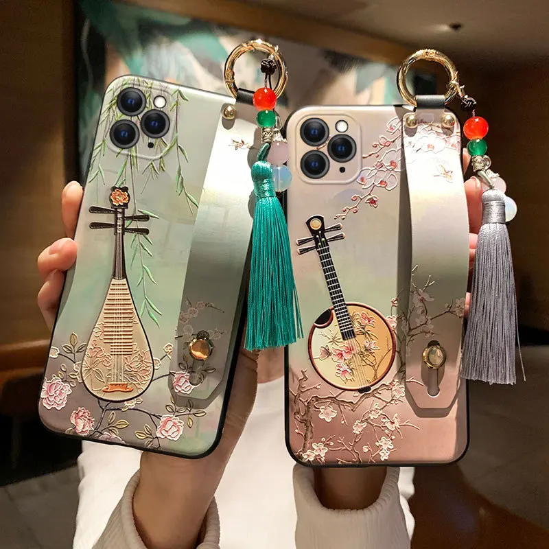 

New Suitable for Iphone11 Tassel Mobile Phone Shell 6s Wristband For Huawei Mate30/nova6 Xiaomi Cc9 Soft Shell