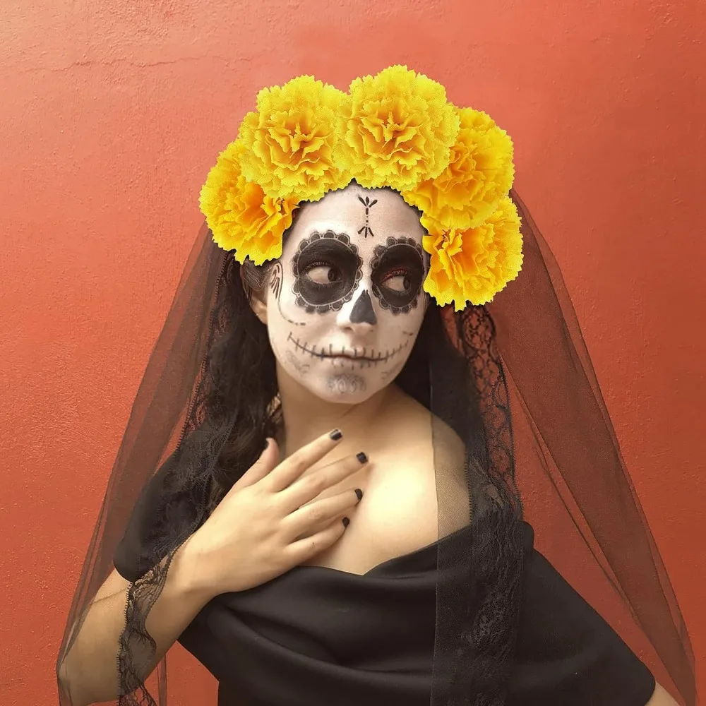 Большие головки цветов бархатцев шелковые дивали искусственный цветок