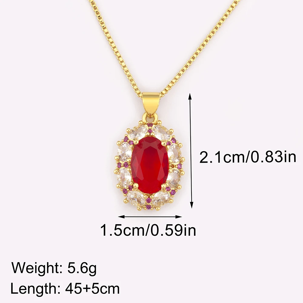 Роскошное блестящее женское ожерелье AIBEF с подвеской из медного циркония 5 цветов