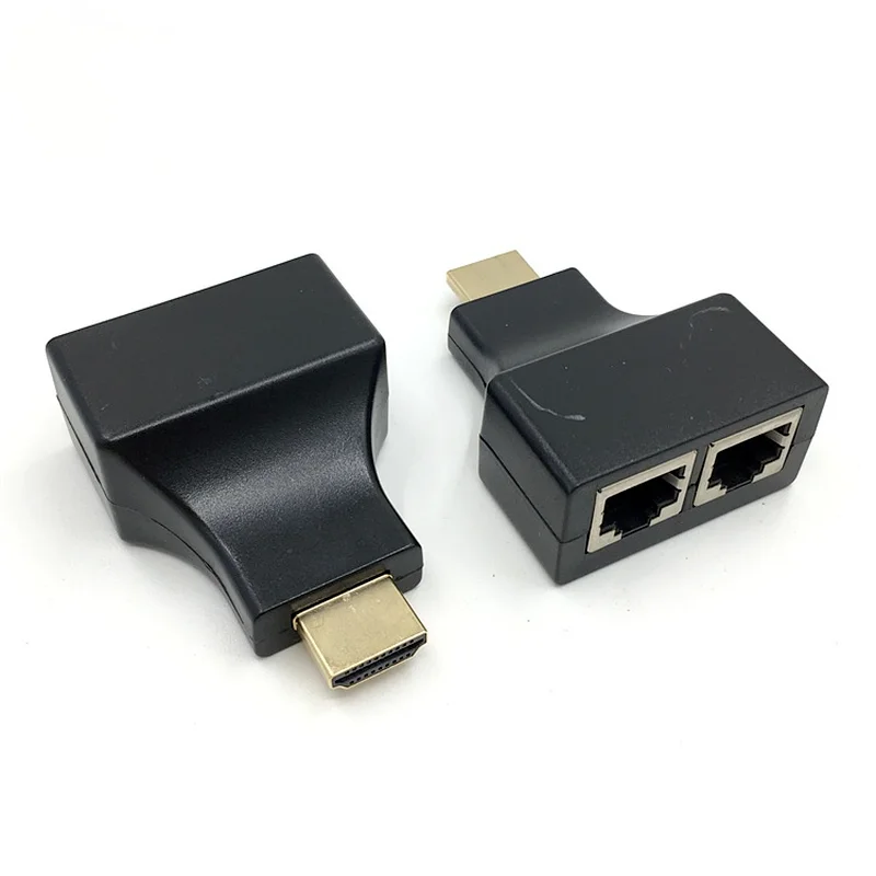

30M HDMI-Compatible Extender Dual RJ45 CAT5E CAT6 UTP LAN Ethernet HDMI-Compatible Repeater 1080P for HDTV HDPC PS3 STB