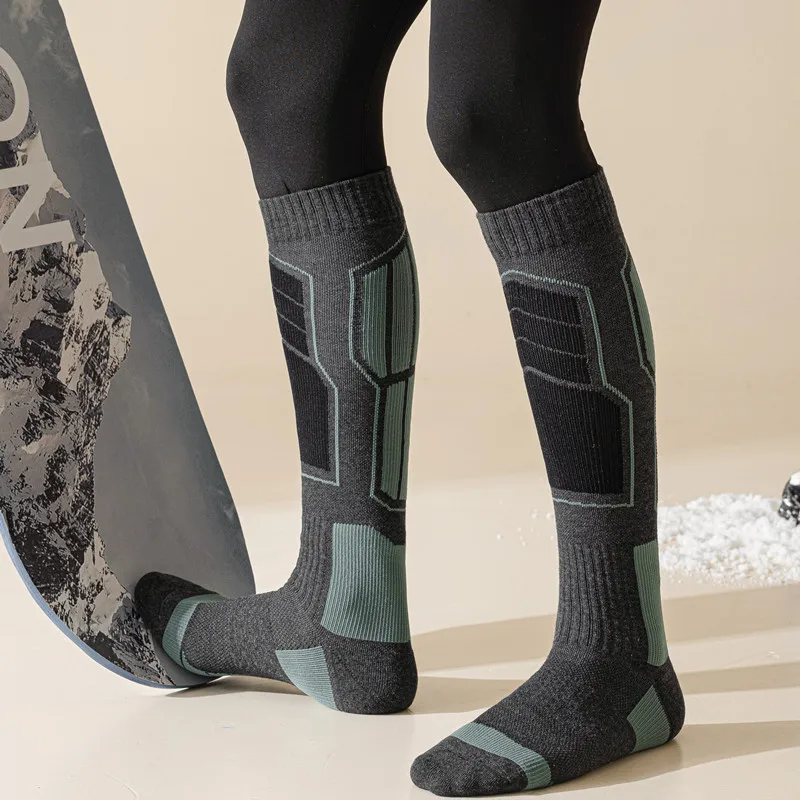 Мужские шерстяные чулки с петлями модные зимние теплые кашемировые длинные