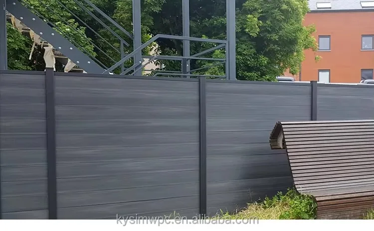 Фото Многофункциональная панель для забора из ДПК любого размера, прочная композитная древесно-полимерная панель для сада и виллы, экран для обеспечения конфиденциальности, защитное ограждение, настраиваемое под заказ №3