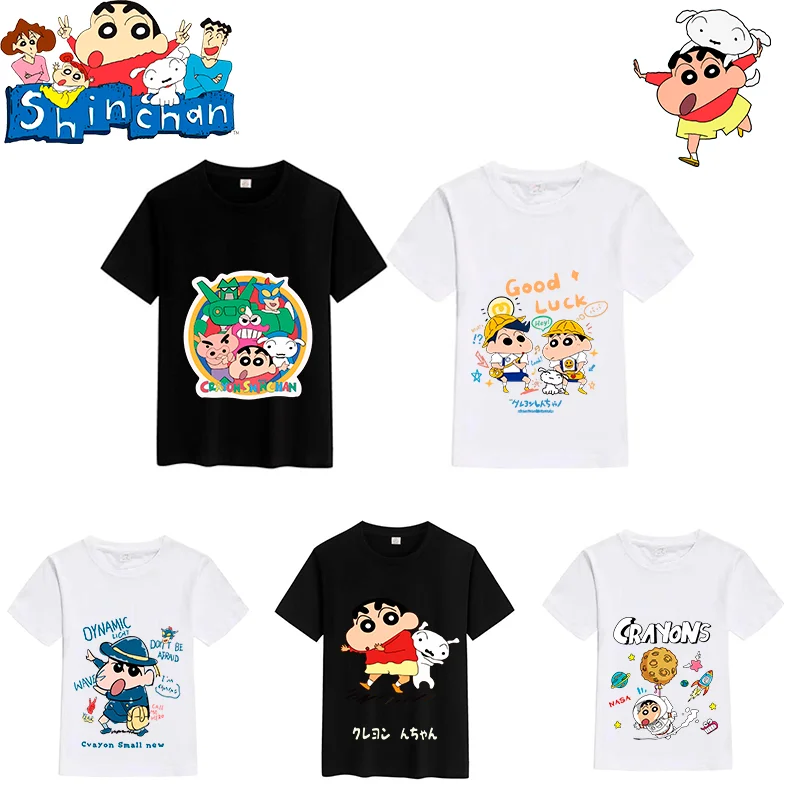 Crayon Shin chan Детская футболка с коротким рукавом детская одежда круглым вырезом
