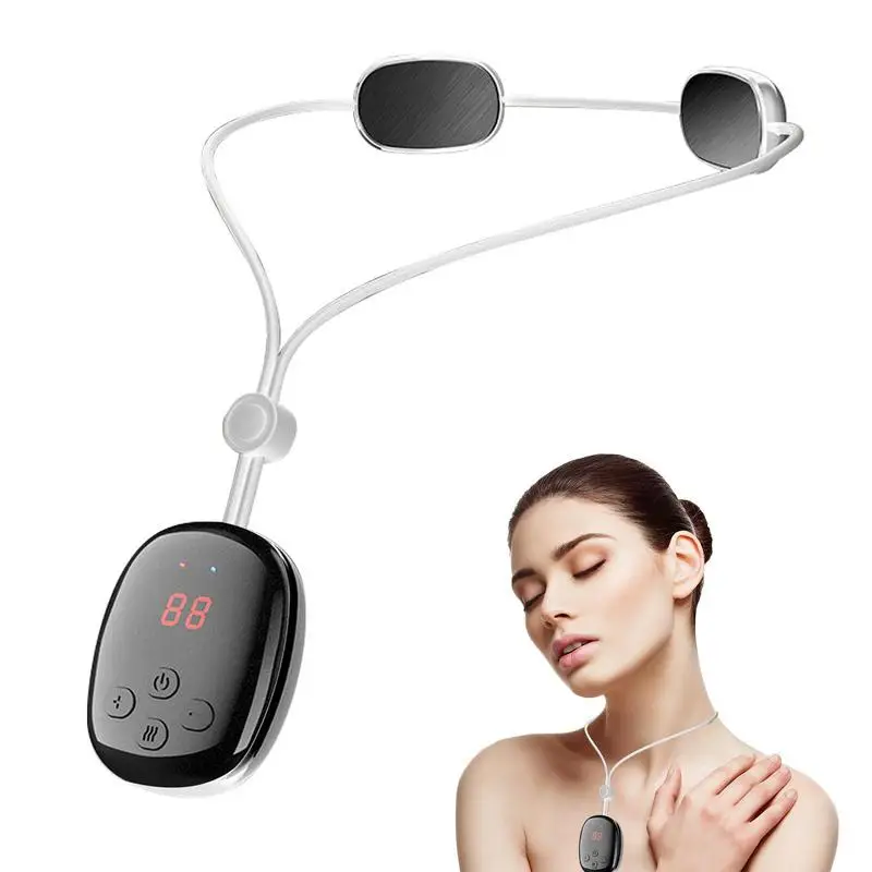 

Portable Pendant Neck Massager Smart Electric Pulse Massager With Heat Dual Pulse 5 Modes And 15 Levels Of Intensity Massager