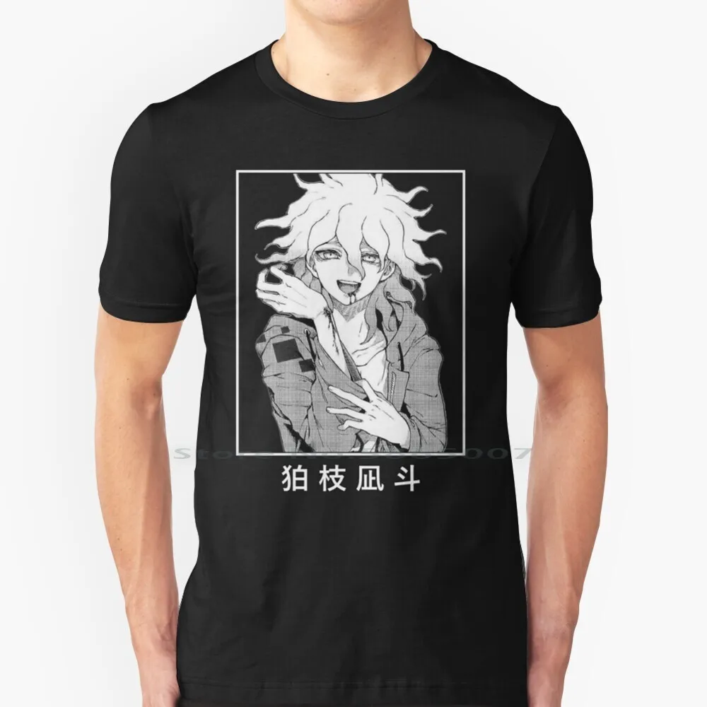 

Nagito Komaeda Danganronpa Манга Футболка 100% хлопок Nagito Komaeda Hajime Hinata Danganronpa 2 Monokuma Byakuya Togami аниме