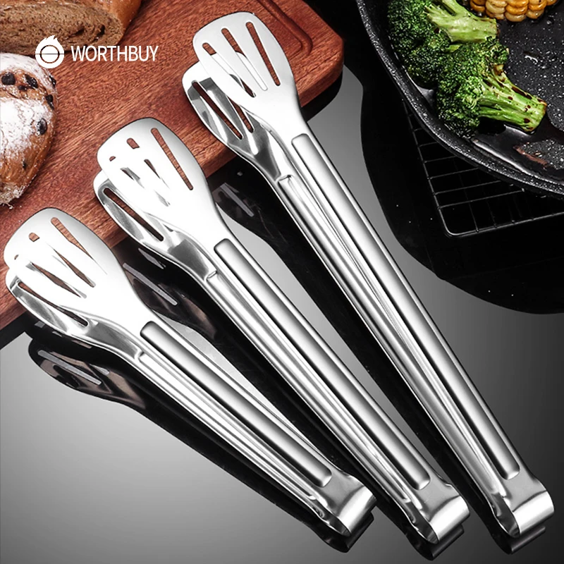 

WORTHBUY Non-Slip щипцы для пищи из нержавеющей стали мясо Салат Хлеб Щипцы для барбекю Кухня аксессуары Пособия по кулинарии посуда