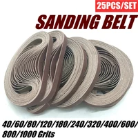 25pcsset 10330mm15452mm13457mm sanding belts p40 p1000 abrasive sanding screen band for wood soft metal grinding polishing