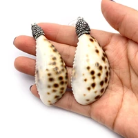 exquisite natural shell conch ladies classic pendant 27x70mm for diy making charm fashion jewelry necklace earring accessories