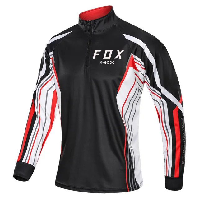 

X-GODC FOX Fishing Clothing Quick-Drying Anti-UV Sun Fishing Shirt Sports Clothes Long Sleeve Fishing Clothes