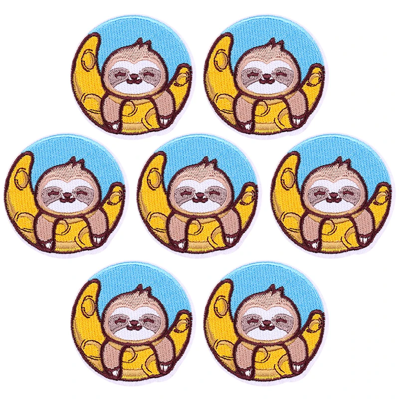 10 шт./лот оптовая продажа нашивки с вышивкой мультфильма обезьяны и кошки для