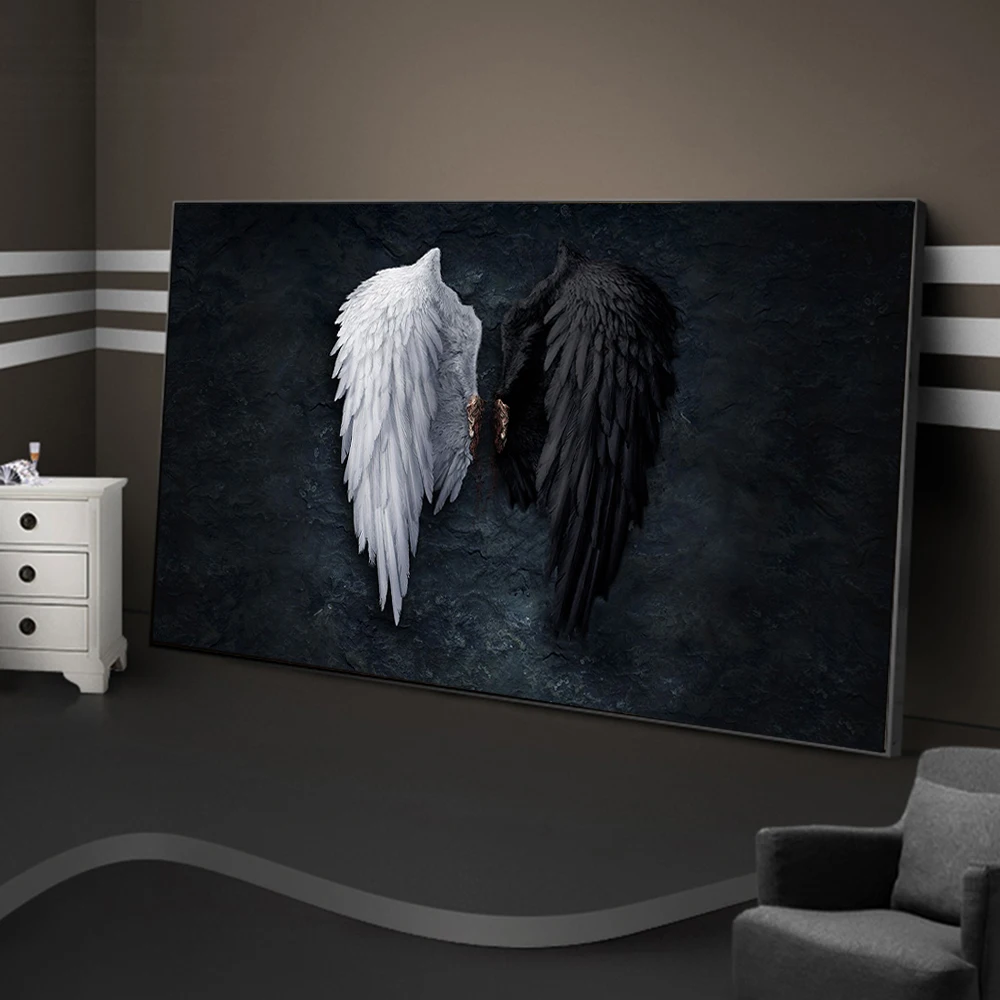 Настенная живопись абстрактный постер 3D черного и белого цвета с изображением