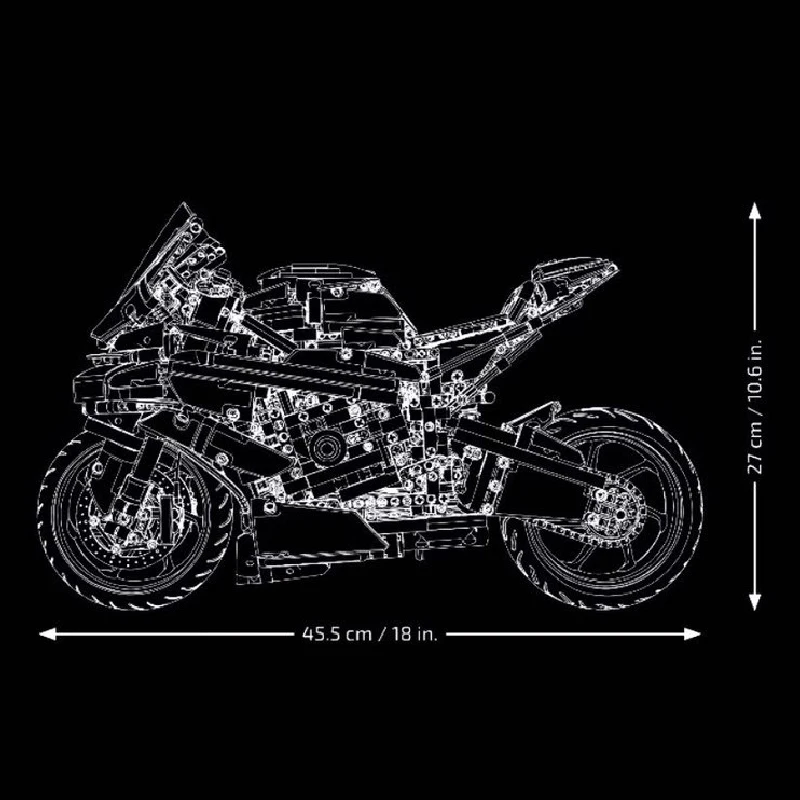 Высокотехнологичные блоки суперклассическая роскошная модель мотоцикла