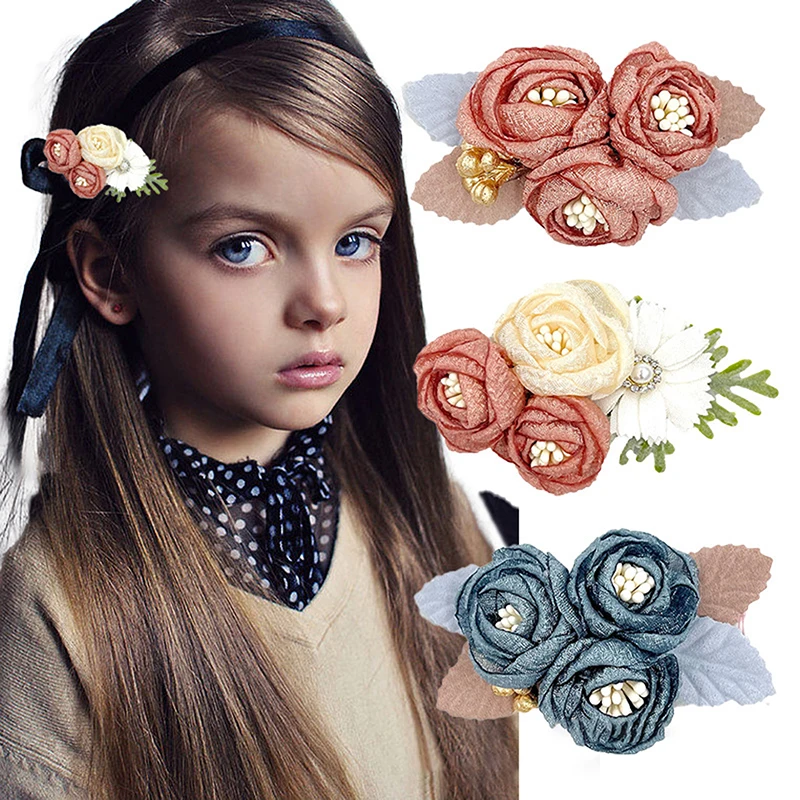

Kids Girls Hair Clip Sweet Flower Princess Bang Clip Styling Tool Infants Headband Hair Accessories Gift Children Headwear