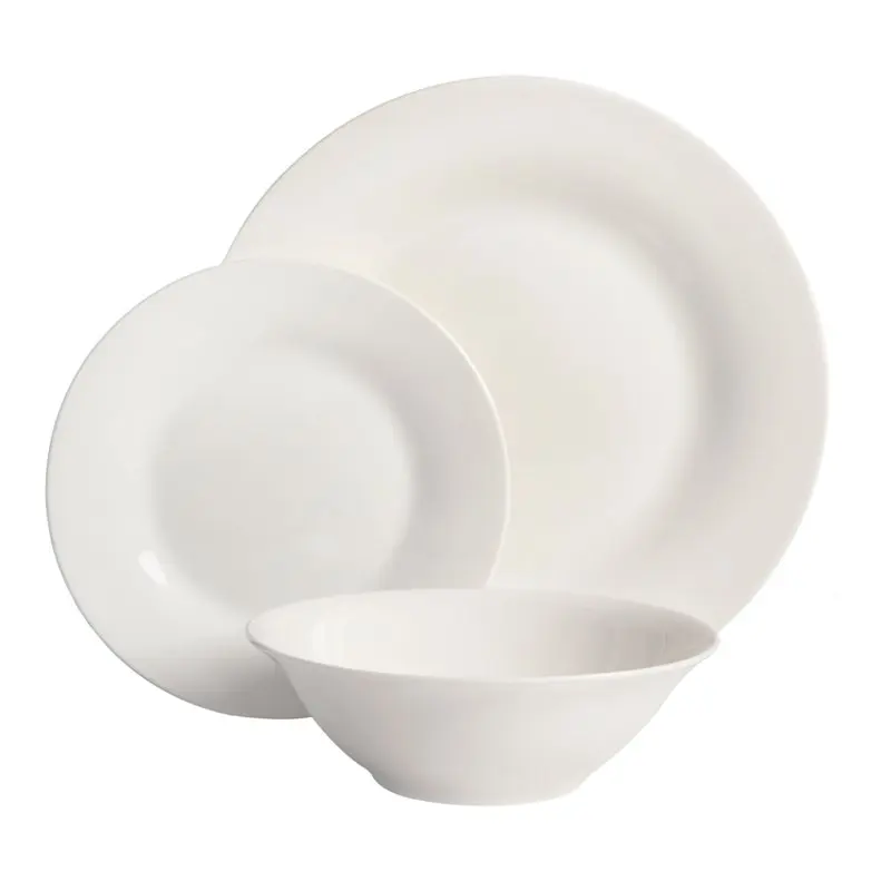 

for Six Everyday Round 12-Piece Porcelain Dinnerware Sets for Six People - Perfect for Dinner Parties or Holiday Gatherings