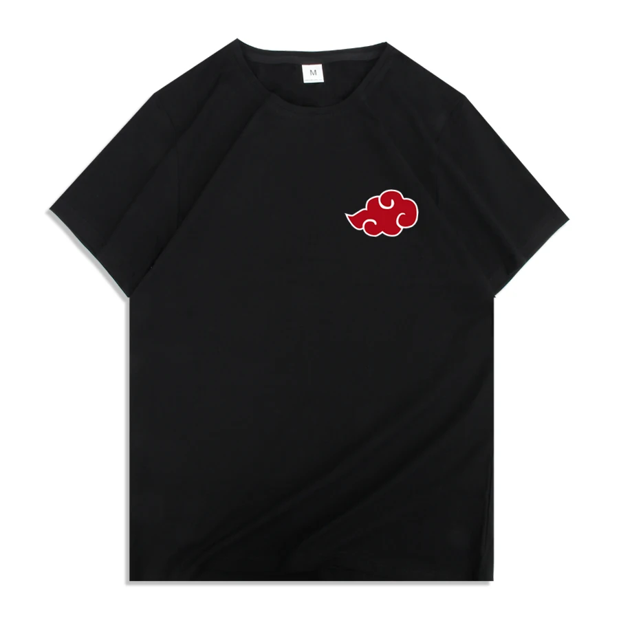 

Japanese Anime Akatsuki Cloud Symbols Print T Shirt Men Harajuku Cotton Tight T-Shirts Streetwear Tee Tops Clothing Funny