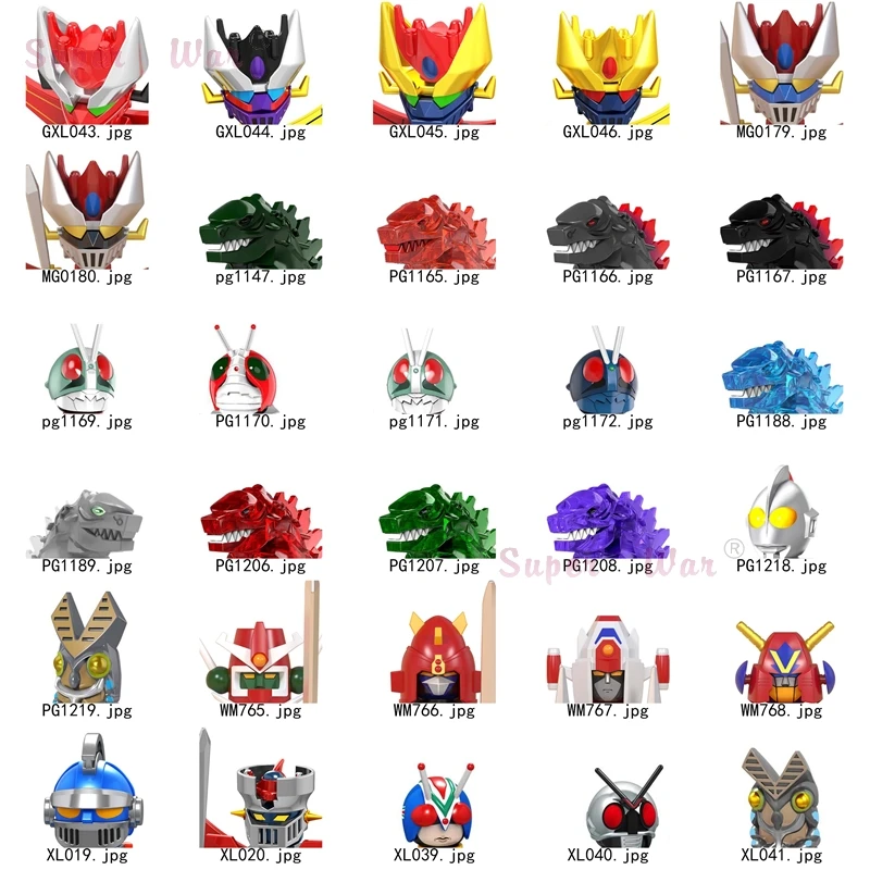 

Один фильм мазнинэйзер Mazinger Z робот маскарадные Райдеры Kamen UltraMans фигурки головка аксессуары строительные блоки серия-139