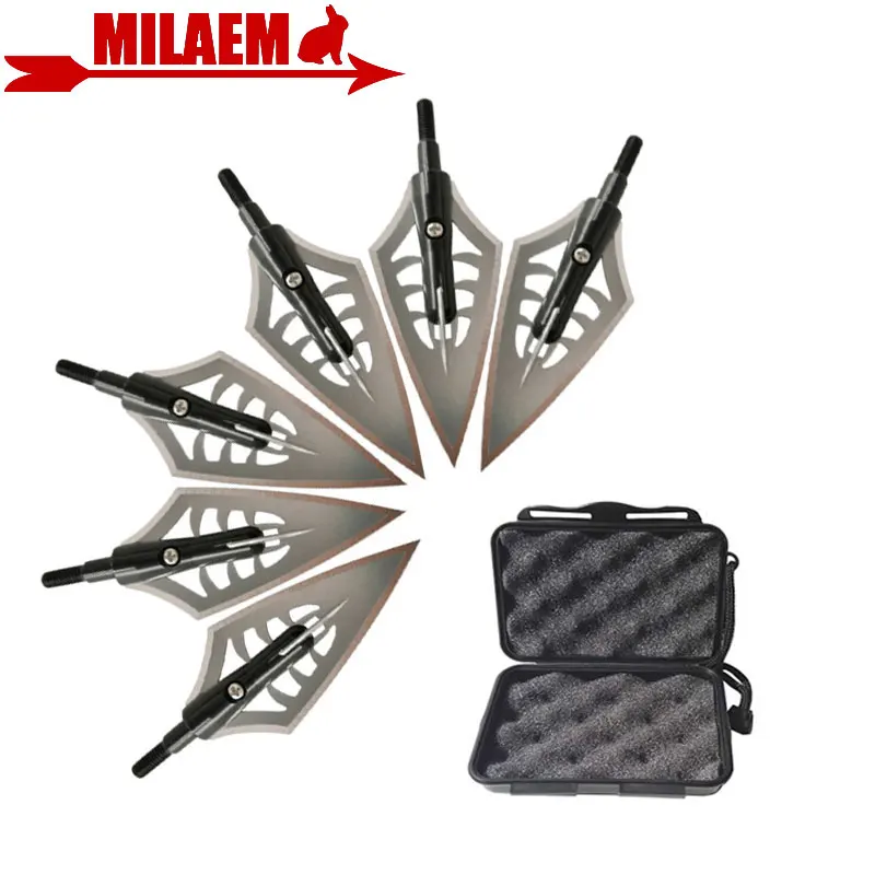 

3/6/12pcs Archery Hunting Tips144Gr Arrowheads Target Broadhead Arrow Points recurve Compound Bow Arrows Accessories