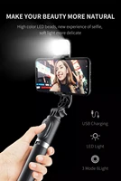 2022 new bluetooth wireless selfie stick mini tripod extendable monopod with fill light remote shutter