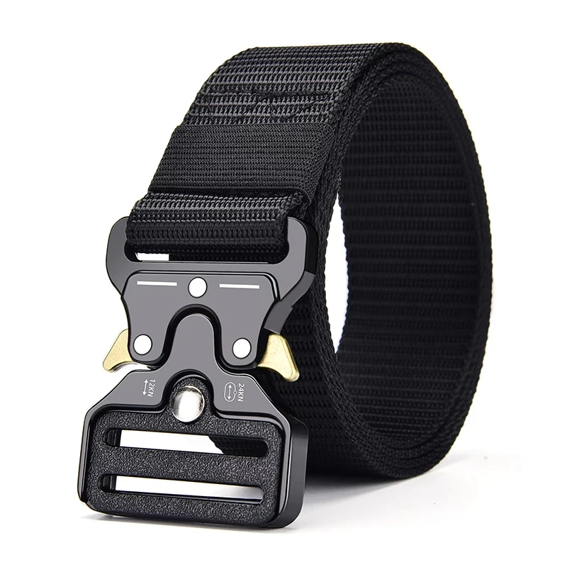 Men's Belt Army Outdoor Hunting Tactical Multi Function Combat Survival Black High Quality Tactical Metal Belt