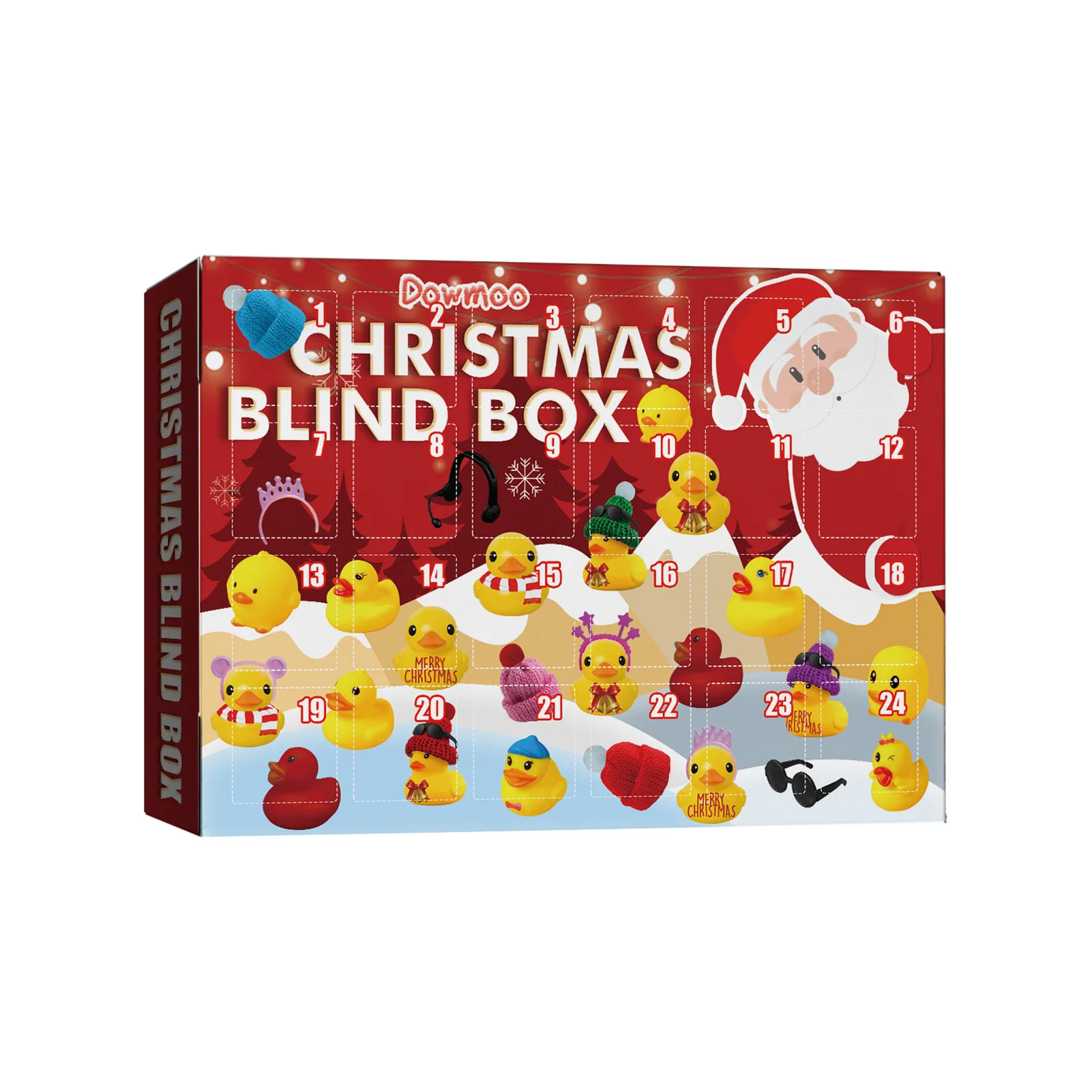 

Christmas Advent Calendar Ducks Toys with Environmental Friendly Material Gifts for Toddlers Kids Boys Girls gass