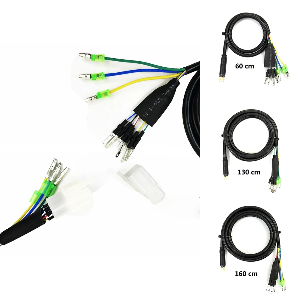 

60/130/160CM Ebike Motor Extension Cable With Hall Connector 9pins Motor Adapter Motor Cable Cycling Electric Bicycle Accessorie