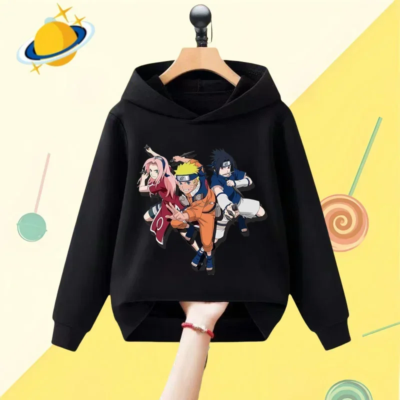 Детская толстовка с длинным рукавом и принтом из аниме Наруто